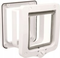 Trixie Drzwiczki wahadłowe z tunelem 4-way Białe