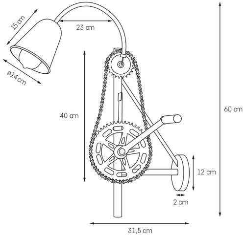 Lampa ścienna KASPA Bike na Arena.pl