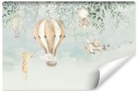 Fototapeta Do Pokoju Dzieci BALON Zwierzęta Chmury Styl Boho 405cm x 270cm