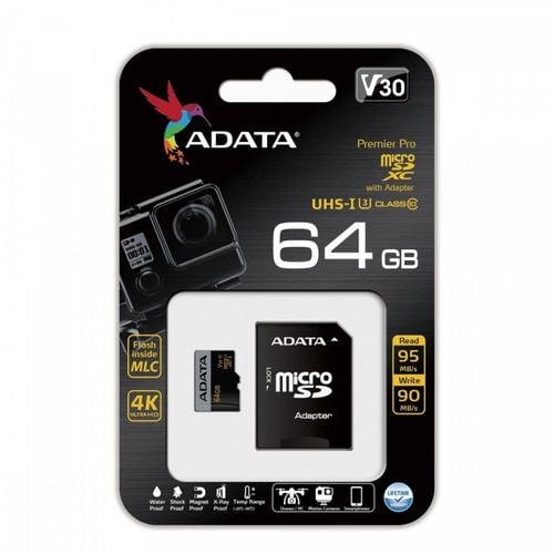 Adata microSD Premier Pro 64G UHS-1/U3/V30G+adapter na Arena.pl
