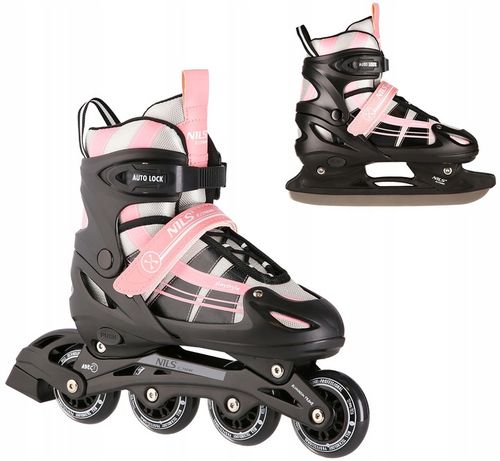 Łyżworolki 2w1 Łyżwy Rolki r. 31-34 z wymienną płozą hokejową NILS na Arena.pl
