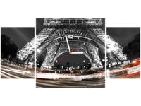 80X40CM ZEGAR OBRAZ ZEGAR PARIS EIFFEL TOWER WIEŻA OBRAZ