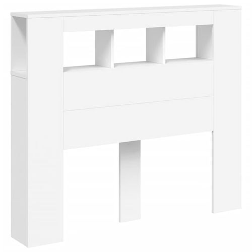 Wezgłowie łóżka z LED, białe, 120x18,5x103,5 cm na Arena.pl