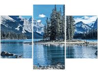 90X60CM OBRAZ JEZIORO MALIGNE ZIMĄ