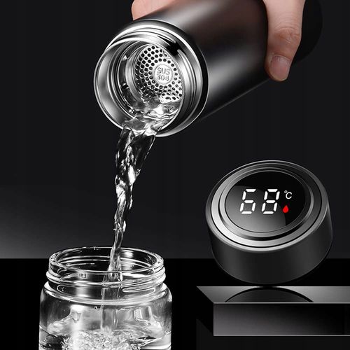 KUBEK TERMICZNY TERMOS LED 500ml NA KAWĘ HERBATĘ DOTYKOWY DO SAMOCHODU na Arena.pl