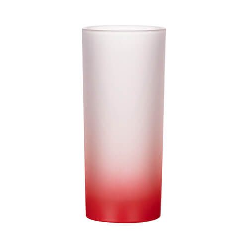 Szklanka 200 ml szroniona do sublimacji - czerwony gradient zdjęcie 1