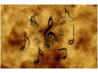 120CM 80CM OBRAZ ŚCIENNY NUTY