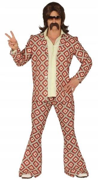 STRÓJ DISCO HIPISA DANCER GROOVY LATA 70 XL zdjęcie 1