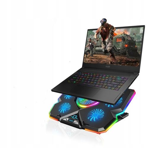 PODSTAWKA PODKŁADKA CHŁODZĄCA POD LAPTOPA PODŚWIETLANA + UCHWYT NA TELEFON na Arena.pl