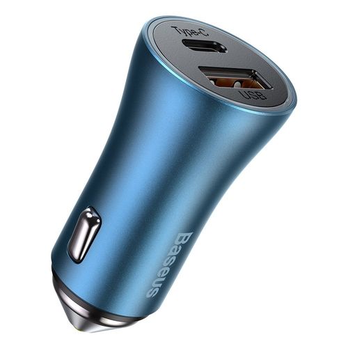 szybka ładowarka samochodowa / usb + kabel do iphone niebieski na Arena.pl