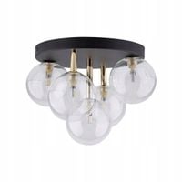 Lampa Sufitowa NILOS Czarny Złoty Szklane Klosze 5xG9 Nowoczesny Design Dom