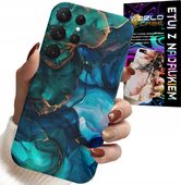 ETUI DO SAMSUNG GALAXY S23 Ultra - NIEBIESKO ZIELONY MARMUREK PLECKI WZORY