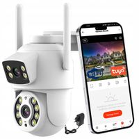 OBROTOWA KAMERA ZEWNĘTRZNA WIFI IP 2MP+2MPx WQHD ŚLEDZENIE AUDIO TUYA SMART