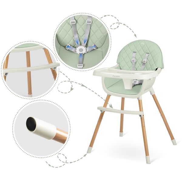 Krzesełko do karmienia Nukido Lilo miętowe zdjęcie 12