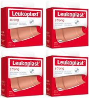 4x LEUKOPLAST STRONG Plaster 8 cm x 1 m 1 sztuka