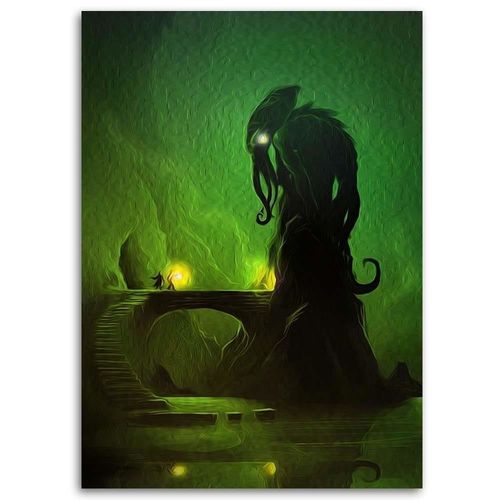 Deco Panel, Zielony demon 50x70 na Arena.pl