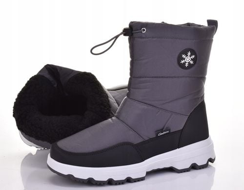 WYSOKIE ŚNIEGOWCE MĘSKIE KLASYCZNE OCIEPLANE BUTY ZIMOWE SOLIDNE na Arena.pl