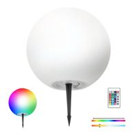 lampa ogrodowa solar led garden ball 40cm 3000k+rgb kobi