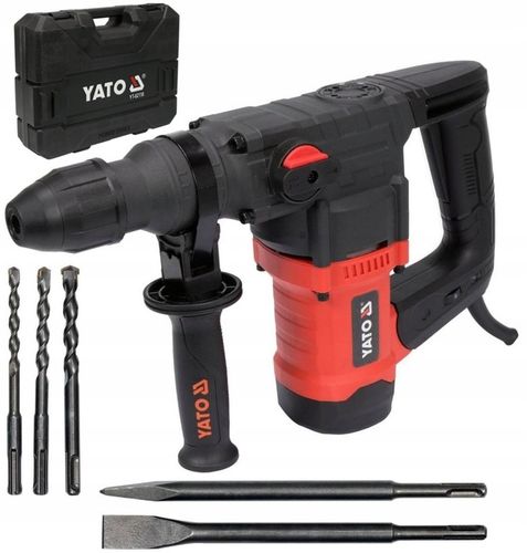 YATO MŁOT UDAROWY MŁOTOWIERTARKA SDS PLUS 1100W 4,5J 3 FUNKCJE + DŁUTA na Arena.pl