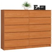 Komoda do sypialni, 10 szuflad, STILO, 160x40x121 cm, olcha,  | TYLETEGOTU