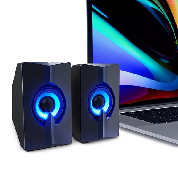GŁOŚNIKI KOMPUTEROWE LED LAPTOP PC USB T-WOLF S5 zdjęcie 4