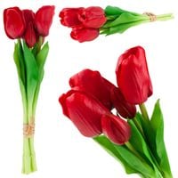 cv17692-7 tulipany bukiet tulipanów gumowane gumowe jak żywe