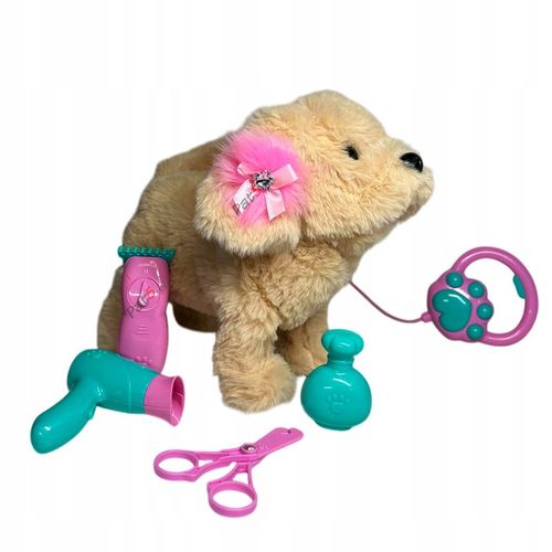 INTERAKTYWNY PIESEK PLUSZOWY NA SMYCZY CHODZĄCY SZCZEKAJĄCY N BATERIE XXL na Arena.pl