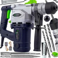 WIERTARKA MŁOTOWIERTARKA MŁOT UDAROWY MOCNA SDS+ WIERTŁA SZPICAK PRZECINAK