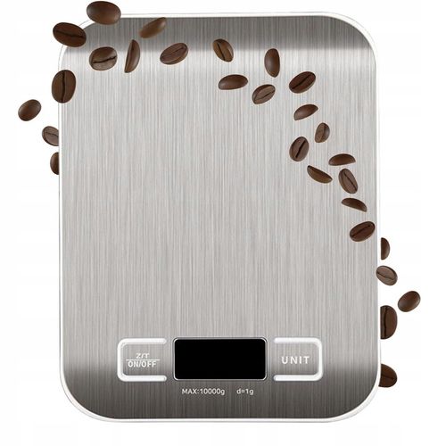 ELEKTRONICZNA PRECYZYJNA WAGA KUCHENNA DO 10KG SREBRNA LCD +BATERIE GRATIS na Arena.pl