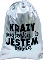 Plecak WOREK Krąży pogłoska że jestem boska SILVER