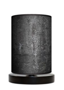 Black stone Lampa stołowa lampka nocna drewniana podstawa motyw beton