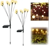 LAMPA SOLARNA WBIJANA KULECZKI 6 LED LAMPKA OGRODOWA KULE KULKI 1