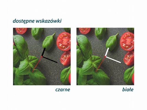 ZEGAR SZKLANY KWADRATOWY - Pomidory i bazylia na Arena.pl