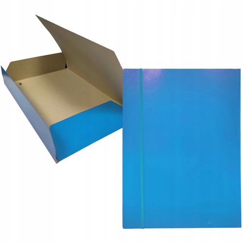 teczka kartonowa lakierowana z gumką bantex a4 niebieska na Arena.pl