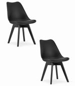 Krzesło czarne skandynawskie MARK czarne nogi 2 szt. loft nowoczesne