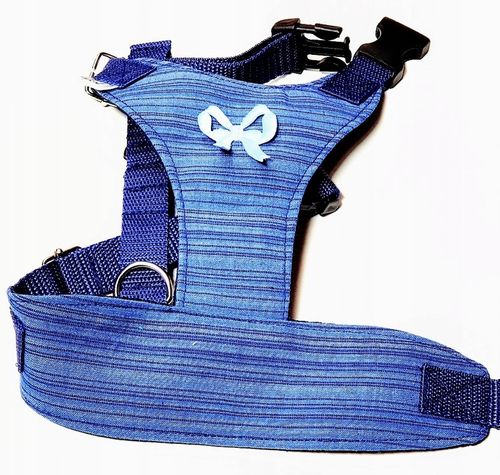 PELO Szelki-Pelki BAWEŁNA LATO pasiak niebieski r3 na Arena.pl