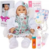 Lalka Bobas JAK ŻYWA INTERAKTYWNA REALISTYCZNA mówi i śpiewa ZESTAW XXL