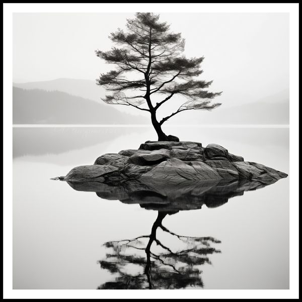 Plakat 90x90cm Samotne Drzewo zdjęcie 3