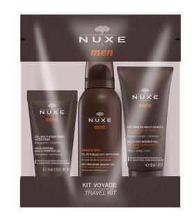 NUXE MEN Zestaw 3 mini produktów (Żel pod prysznic 30ml +Żel do golenia 35ml + Żel do twarzy 15ml)