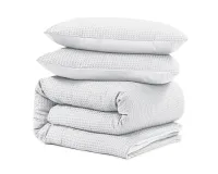 (SN) 200x220 WAFFLE biały  mikrofibra klp pościeli