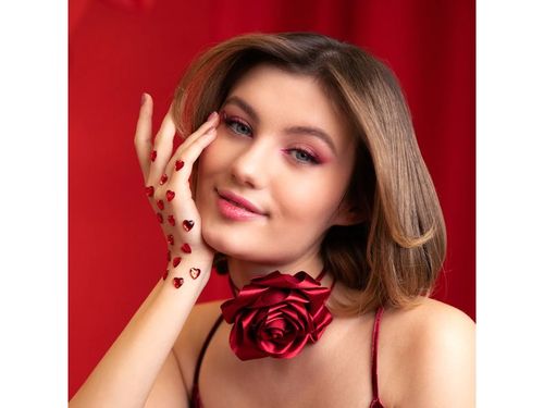 Naklejki rubinowe, Serca, czerwone, 36 szt. na Arena.pl