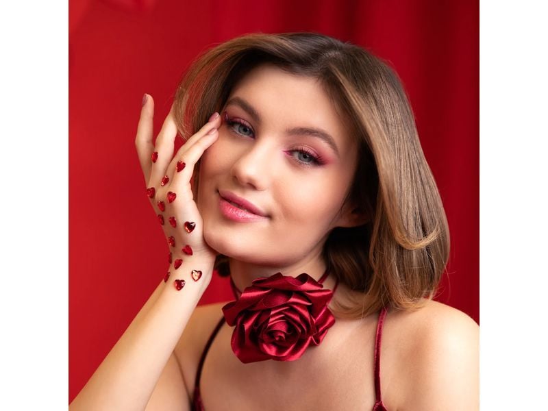 Naklejki rubinowe, Serca, czerwone, 36 szt. zdjęcie 7