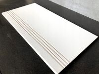 BIAŁE GŁADKI płytki na schody 30x60 ANTYPOŚLIZGOWE