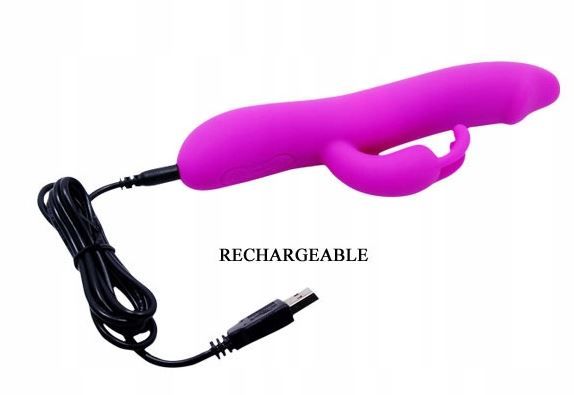 Wibrator Króliczek Ruch Posuwisty 2X7 Trybów 20Cm zdjęcie 13