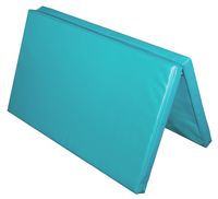 Materac dwuczęściowy z rzepami UNDERFIT 130 x 120 x 6 cm miękki turkusowy