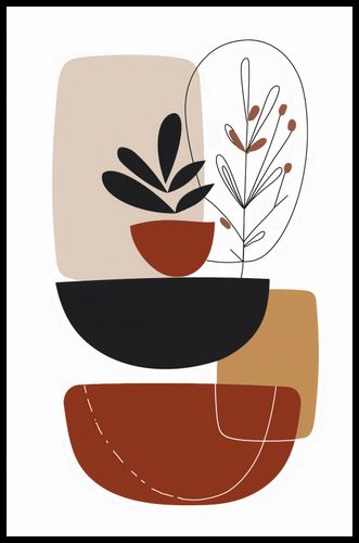 Plakat 53x81cm Botaniczna Abstrakcja na Arena.pl