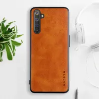 Etui AIORIA Vintage LEATHER do Realme 6 / 6S pomarańczowy