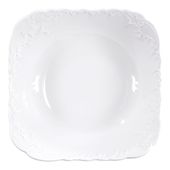 SALATERKA PORCELANOWA BIAŁA ĆMIELÓW ROCOCO 0001 27 CM GAT II
