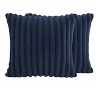 Zestaw 2x Poszewka dekoracyjna Jasiek struktur toczona 40x40 granatowa