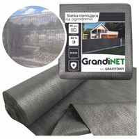 Siatka Maskująca Ogrodzenie Płot 1,5x15m Balkon Grafitowa Osłona Od Wiatru